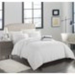 White King Size Duvet Cover Set (Ruched)